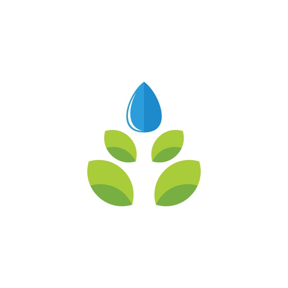 leaf water  natural food symbol geometric shadow simple design vector