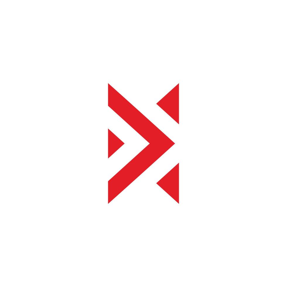 arrow right abstract geometric triangle line logo vector