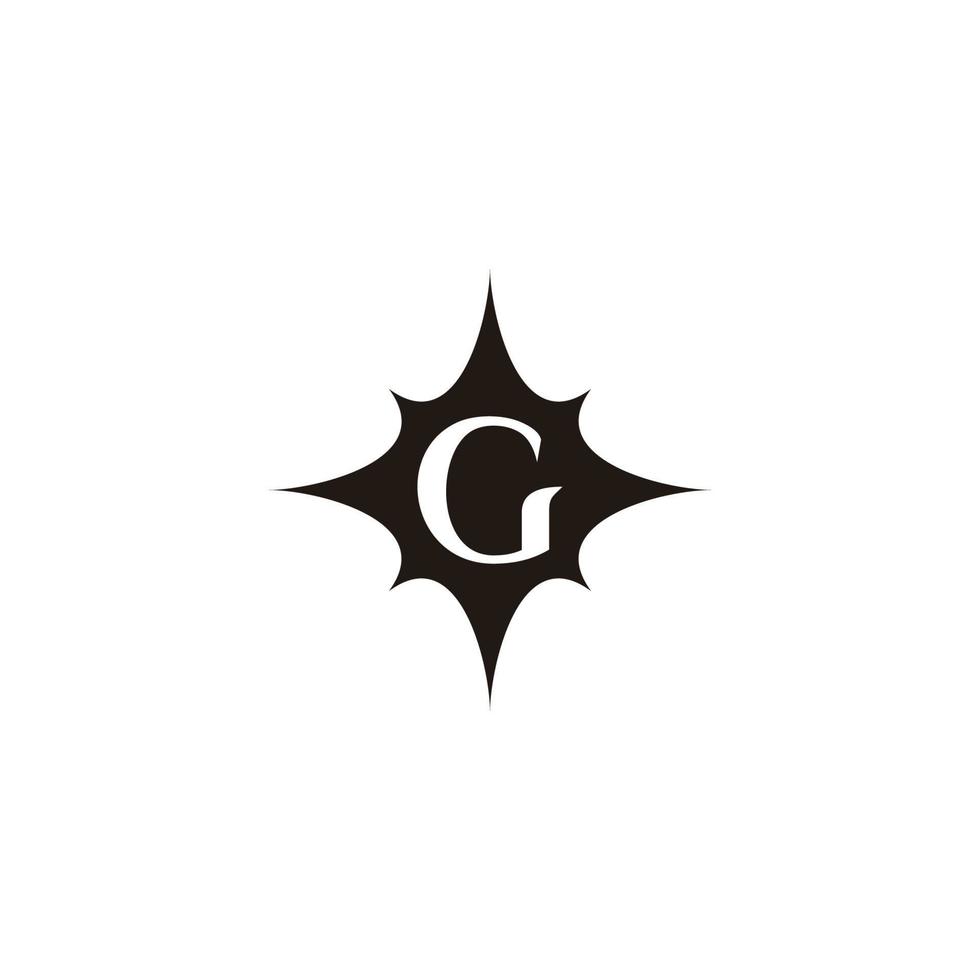 letter g shine explosion symbol logo vector