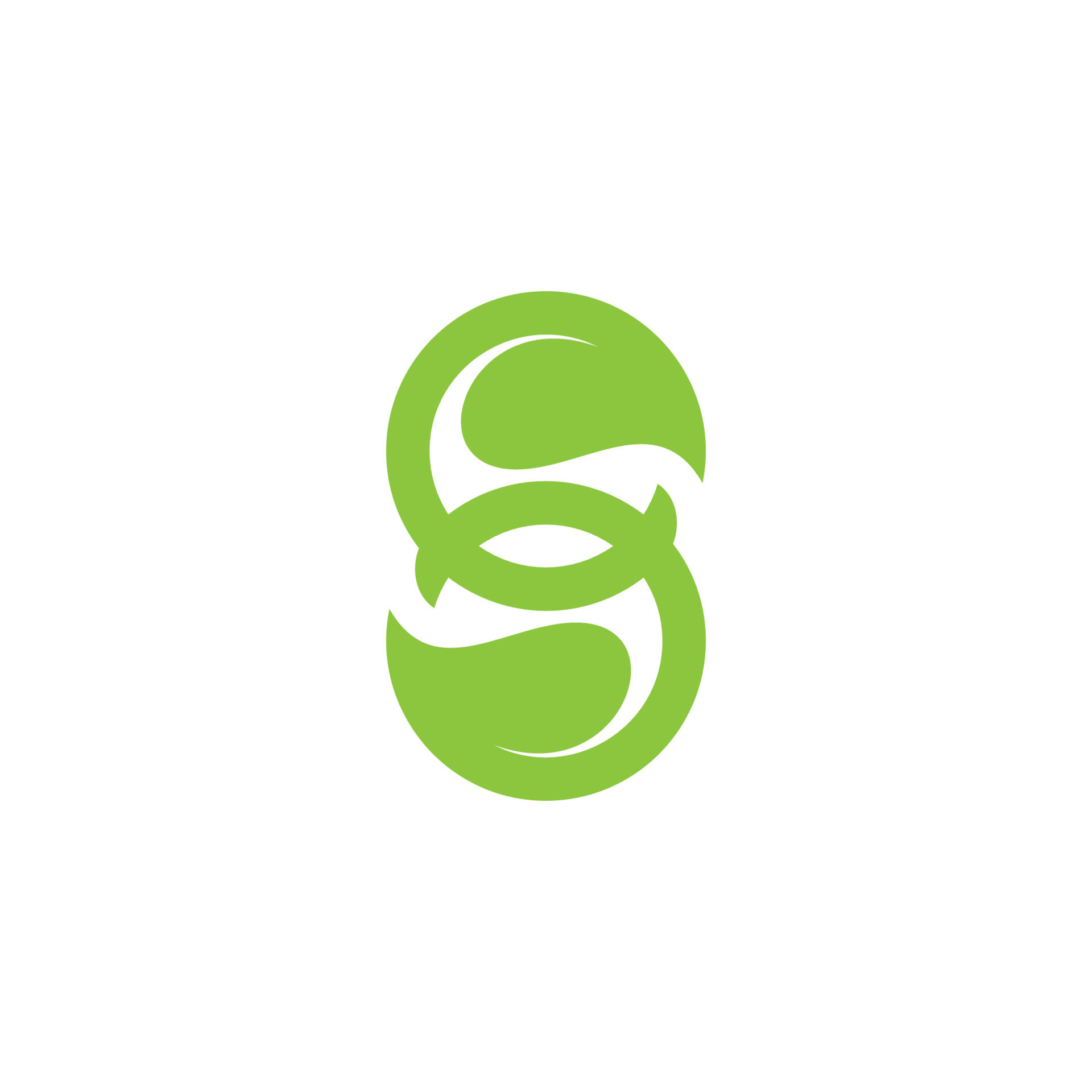 letter s linked leaf shape natural green logo vector 20143374 Vector ...