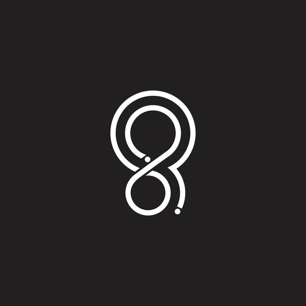 number 8 motion line abstract logo vector