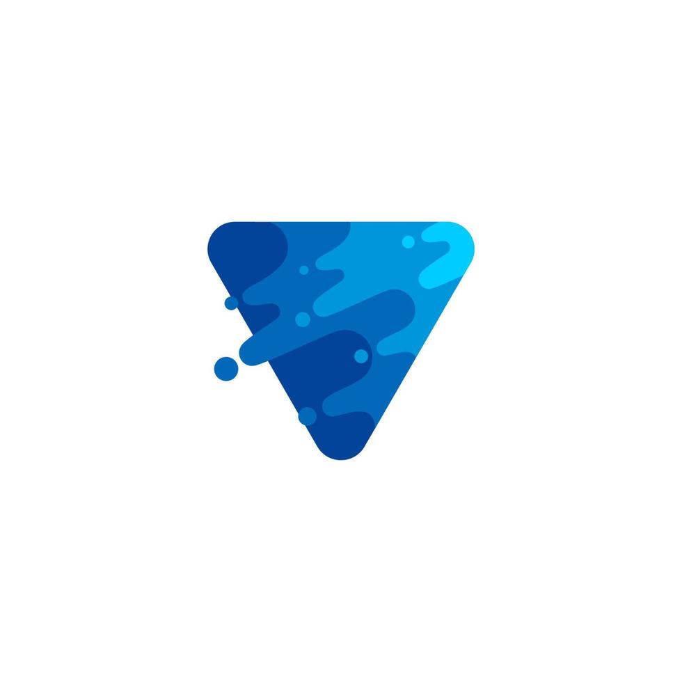 arrow up motion triangle liquid fast logo vector
