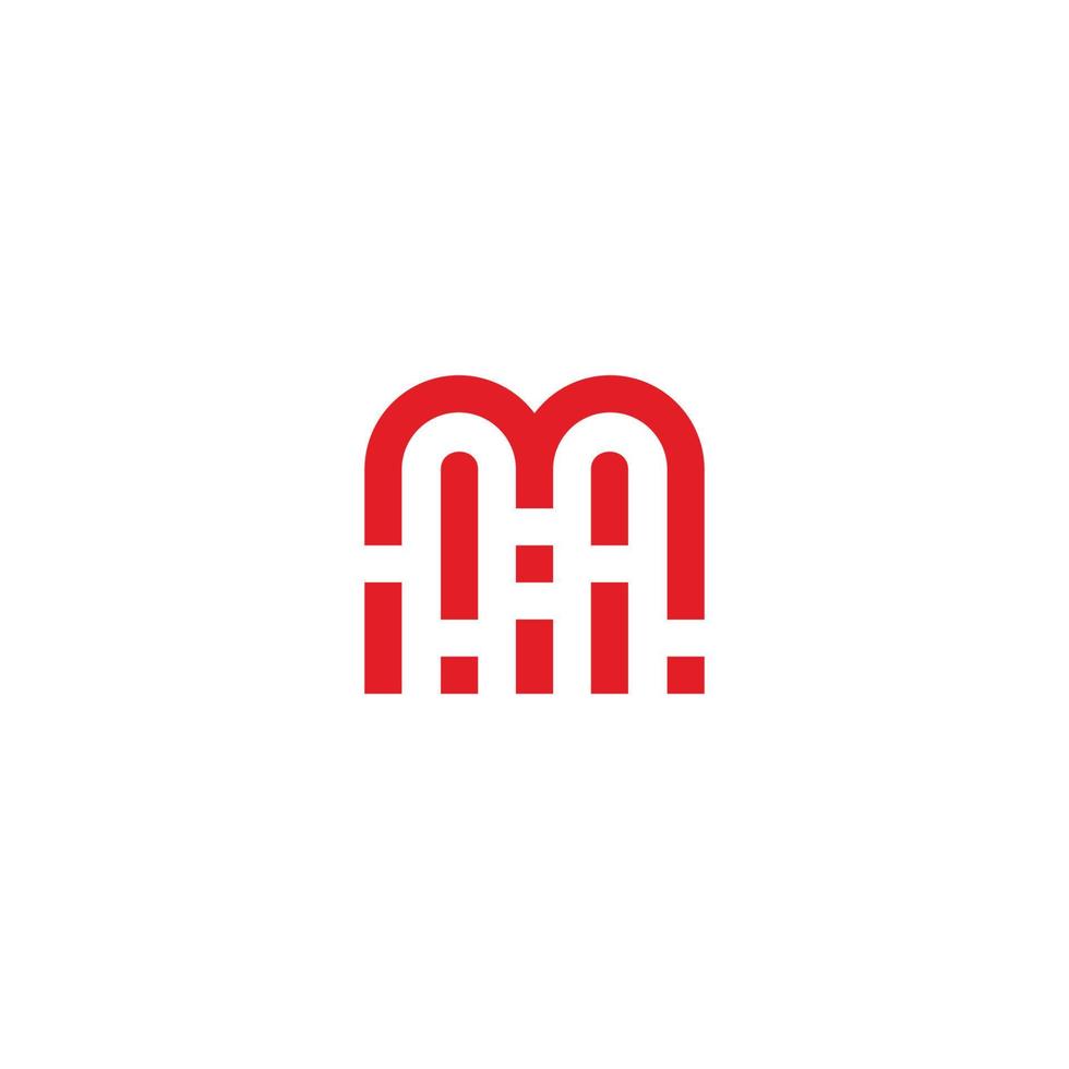 letter m motion fly up simple logo vector