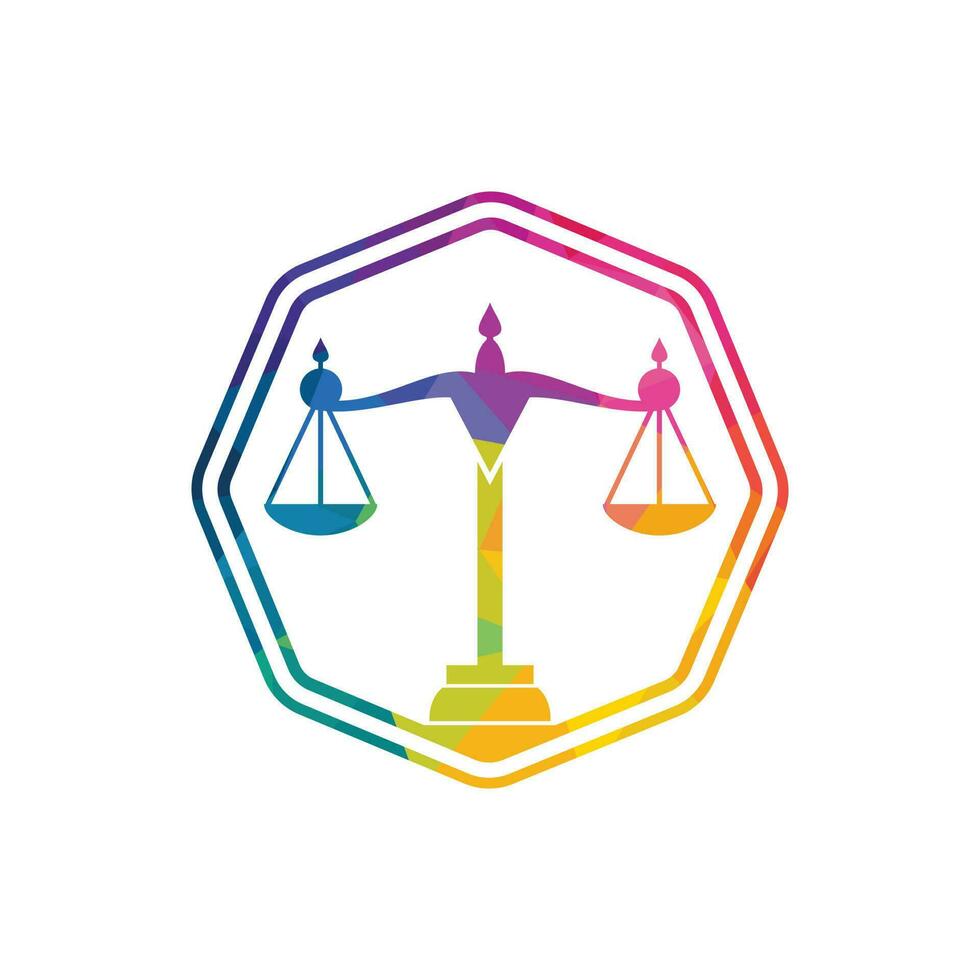 diseño de logo de ley y abogado. bufete de abogados y diseño de logotipo vectorial de oficina. vector