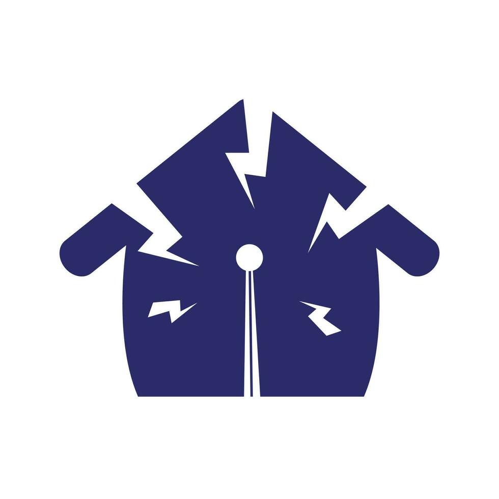 Electricity Home Solutions Logo Design. Home technology logo sign. vector