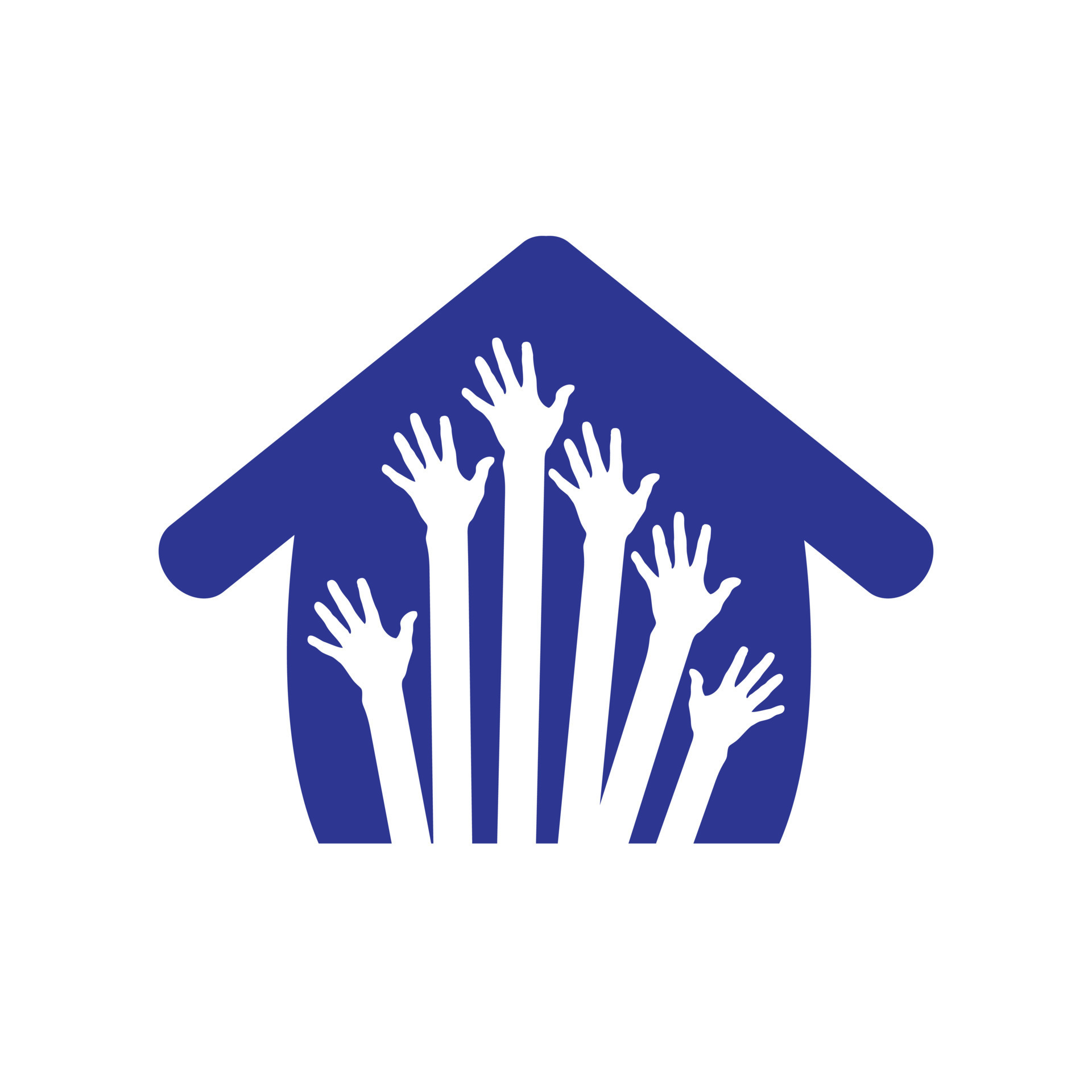 Orphan children home logo design. Child care parenting education and