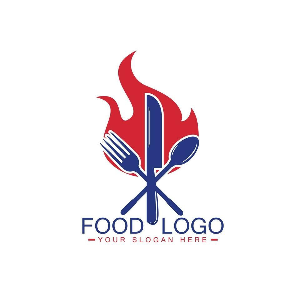 comida logo vector logo diseño.
