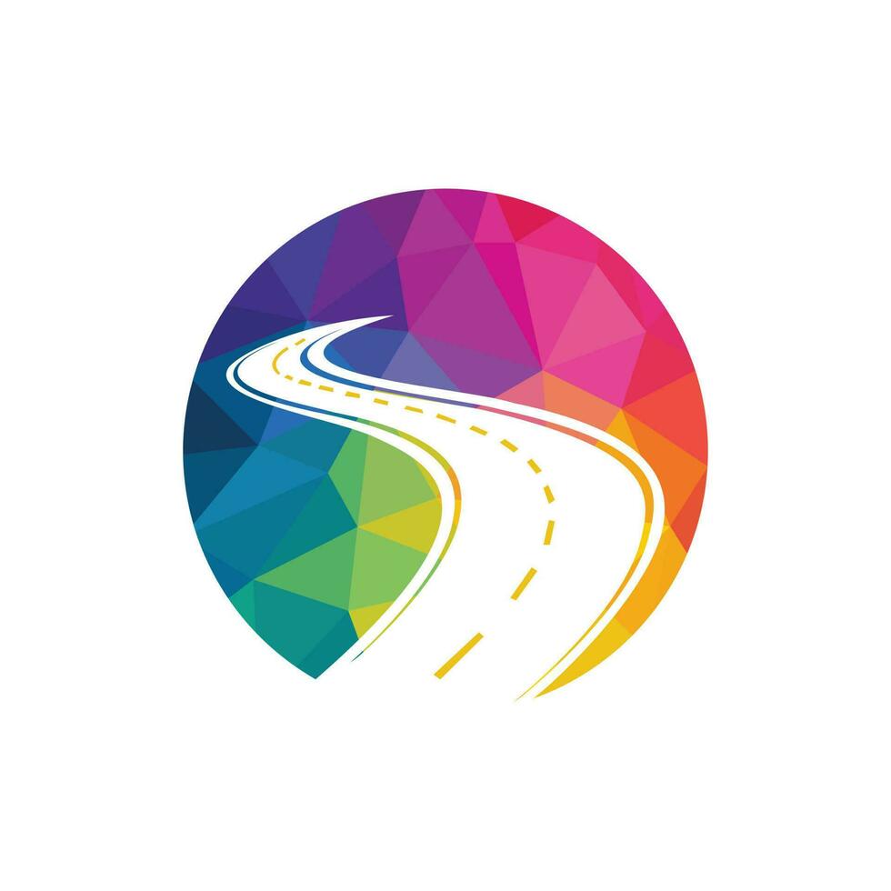 Creative road journey logo design. Road logo vector design template.