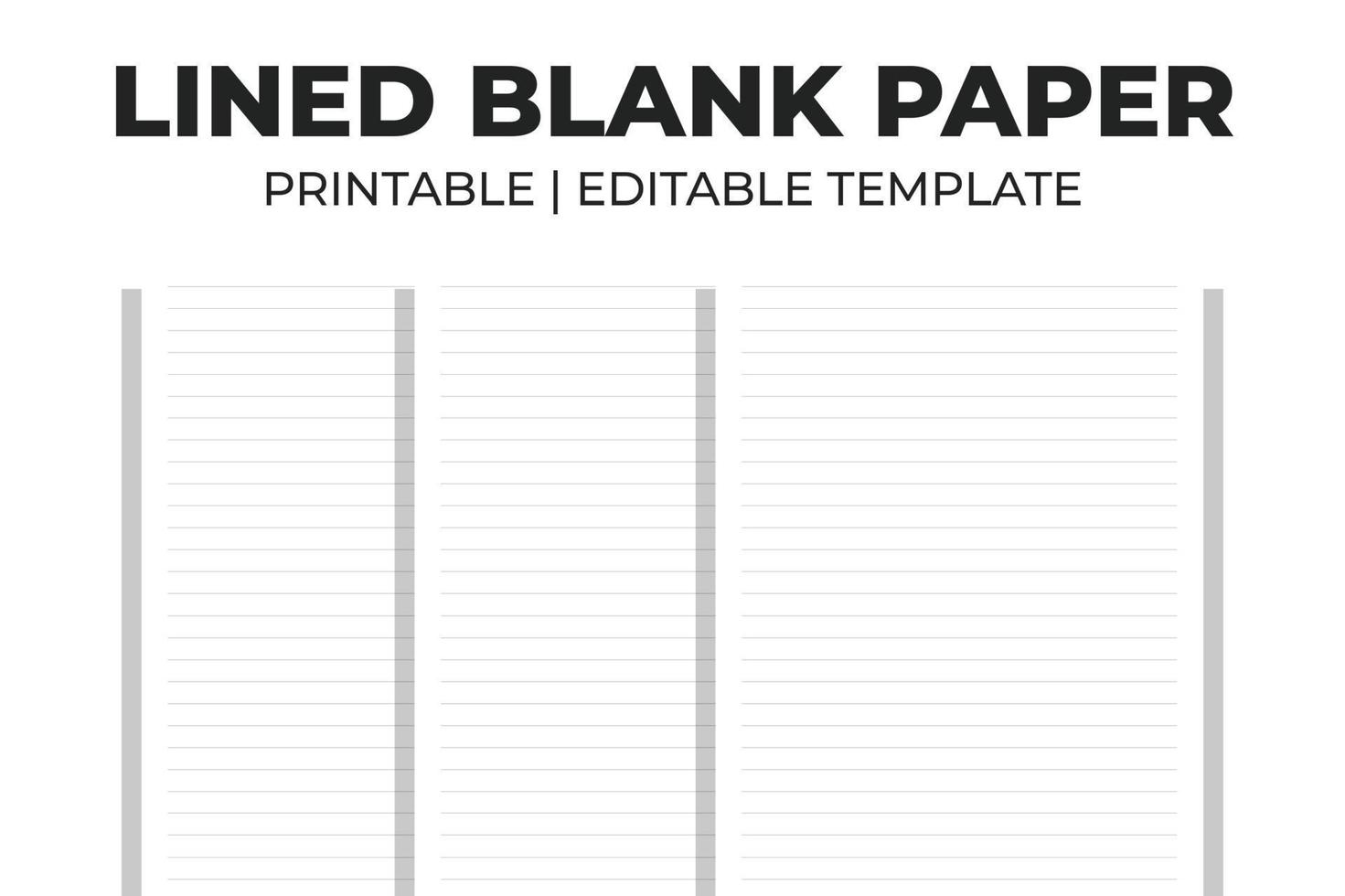 Lined Blank Paper vector