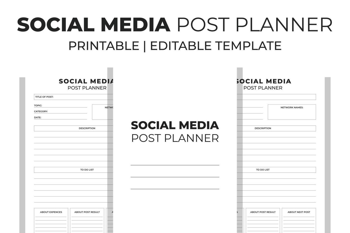 Social Media Post Planner vector
