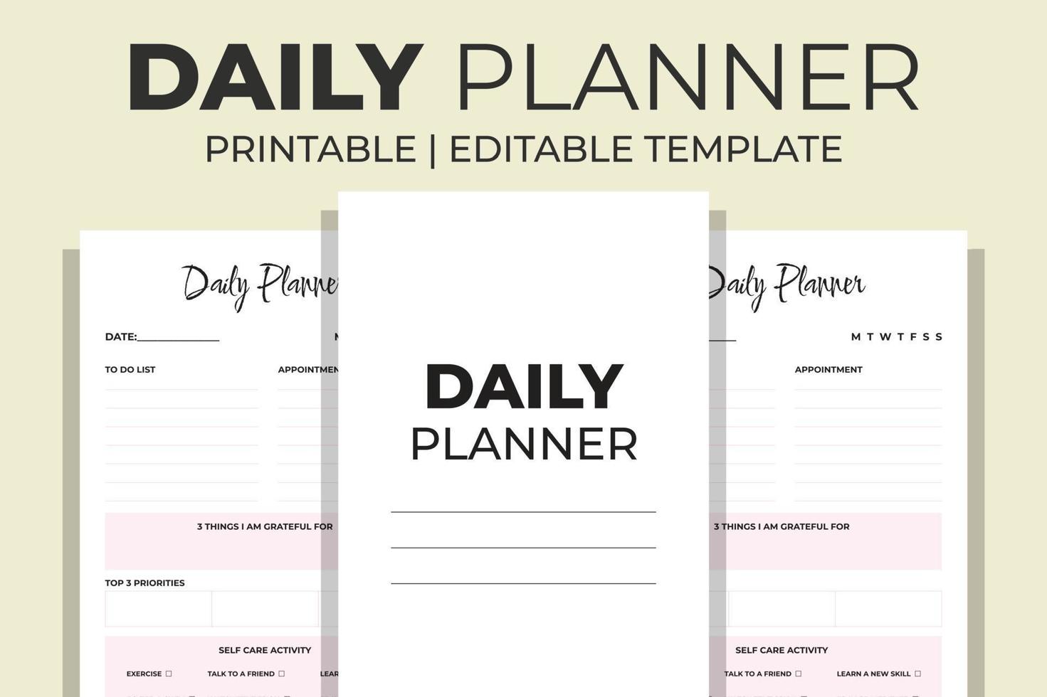 Daily Planner Interior vector