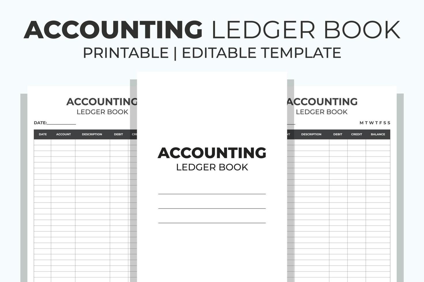 Accounting Ledger Book vector