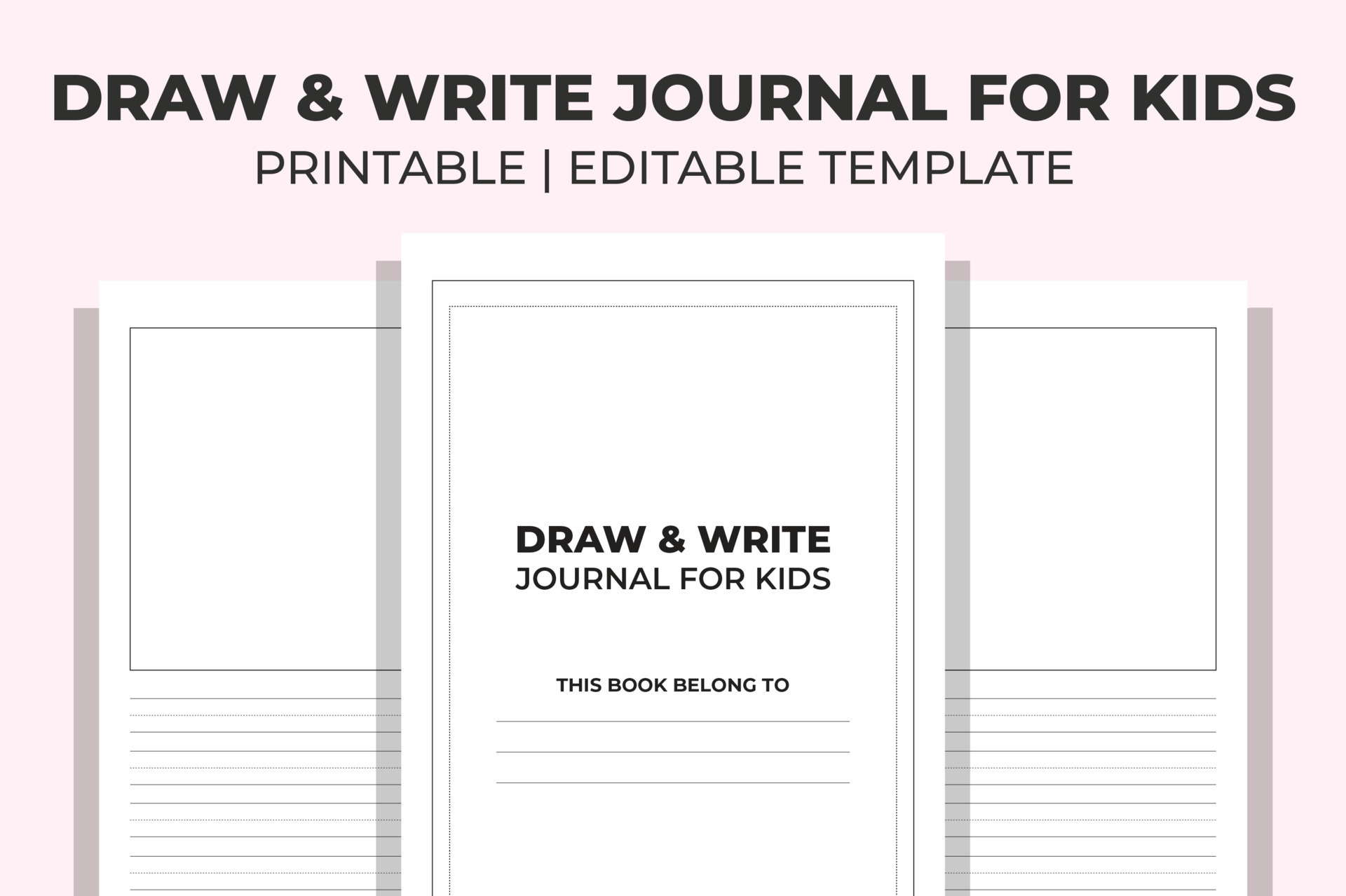 Draw and write journal for kids 20143703 vector art at vecteezy