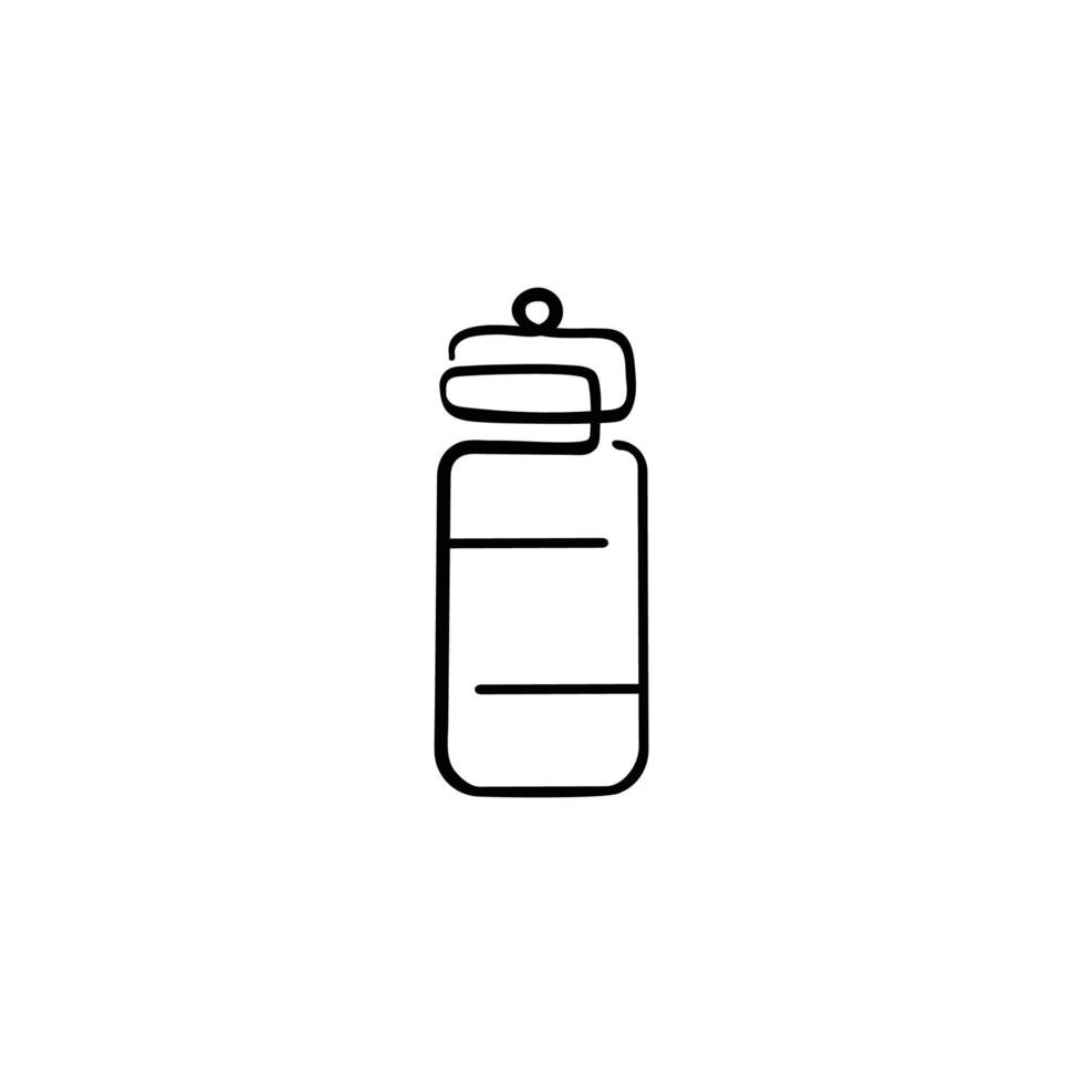 Drinking Bottle Line Style Icon Design vector