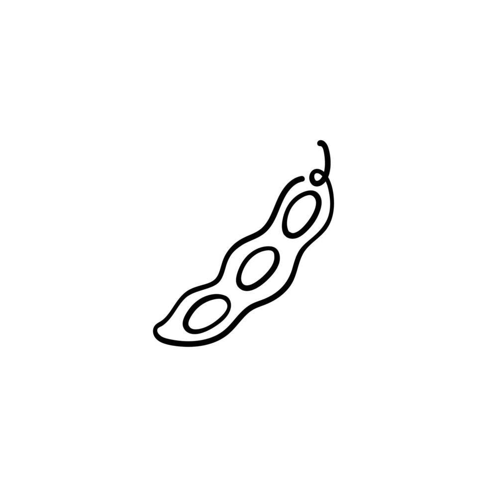 Soybean Line Style Icon Design vector
