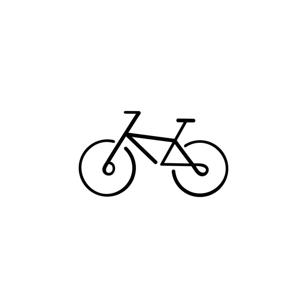 bicicleta línea estilo icono diseño vector