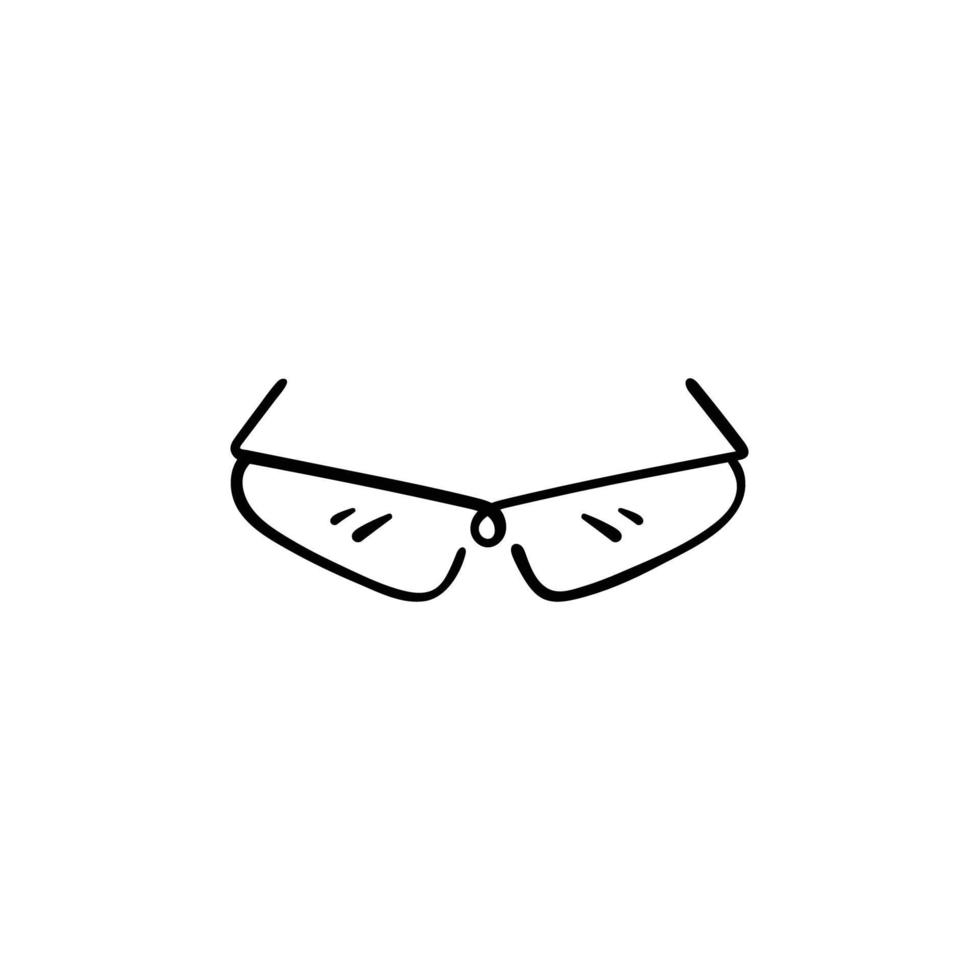 Biker Sunglasses Line Style Icon Design vector