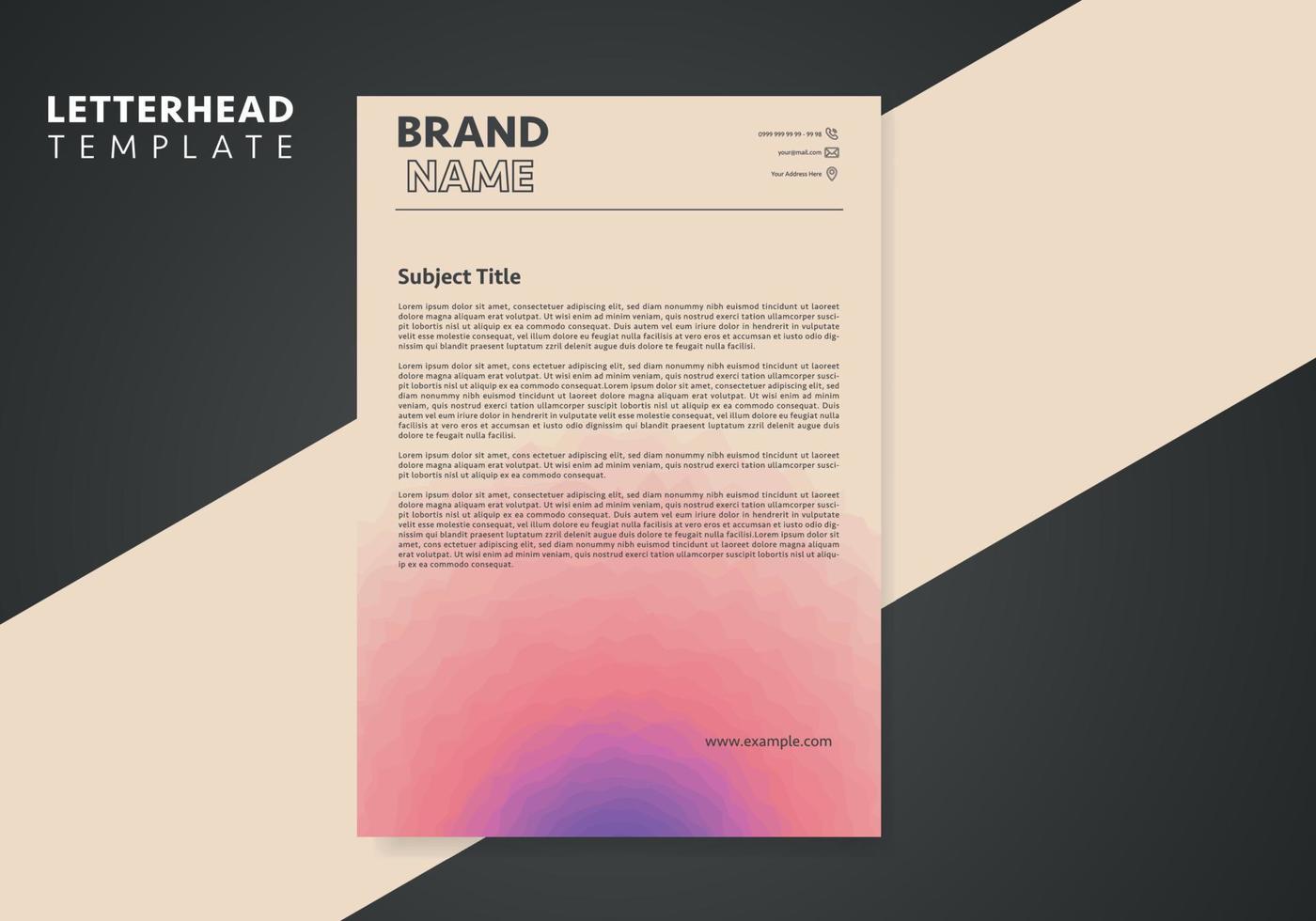 Corporate Business Letterhead, Elegant and minimalist style letterhead template design vector