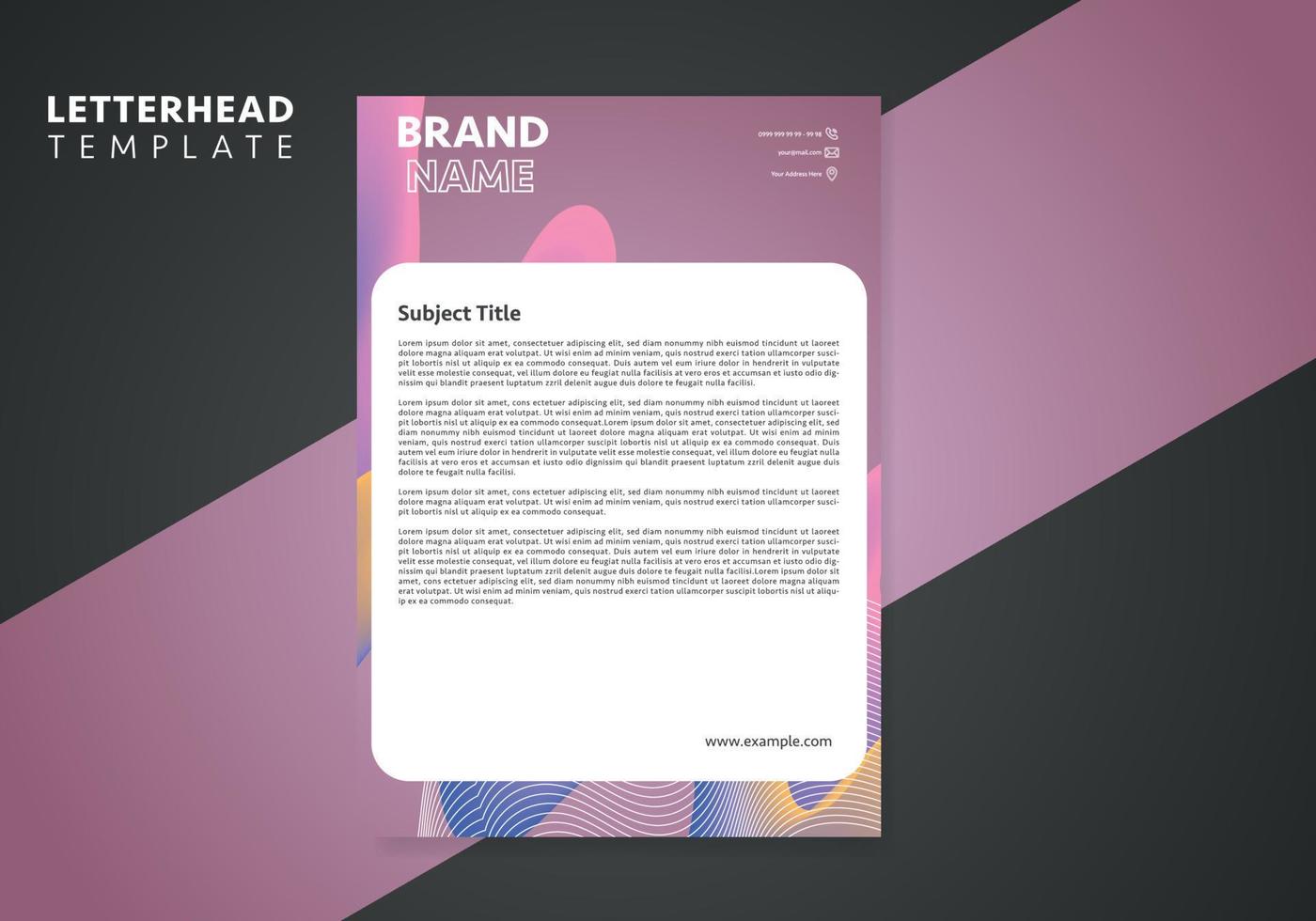 Corporate Business Letterhead, Elegant and minimalist style letterhead template design vector