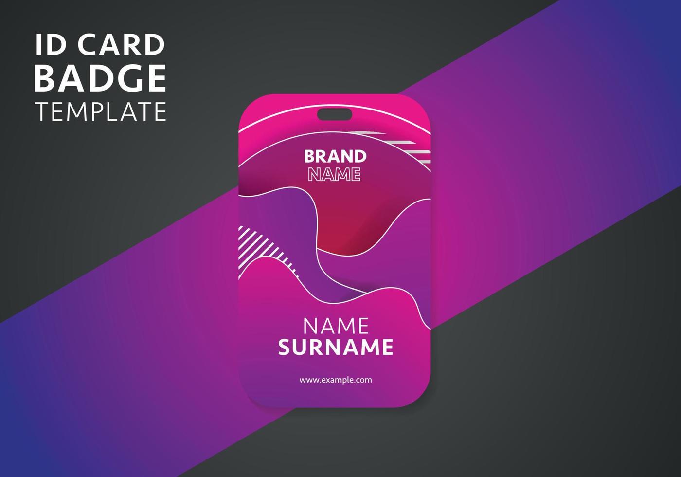 Purple badge template with flowing liquid shapes, amoeba forms. Abstract dynamic gradient graphic elements in modern style. vector