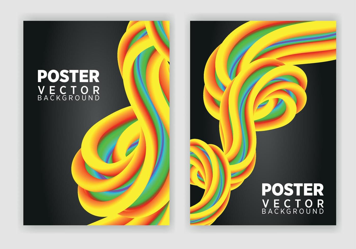 Set of Editable poster template. Can be used for poster, brochure, magazine vector