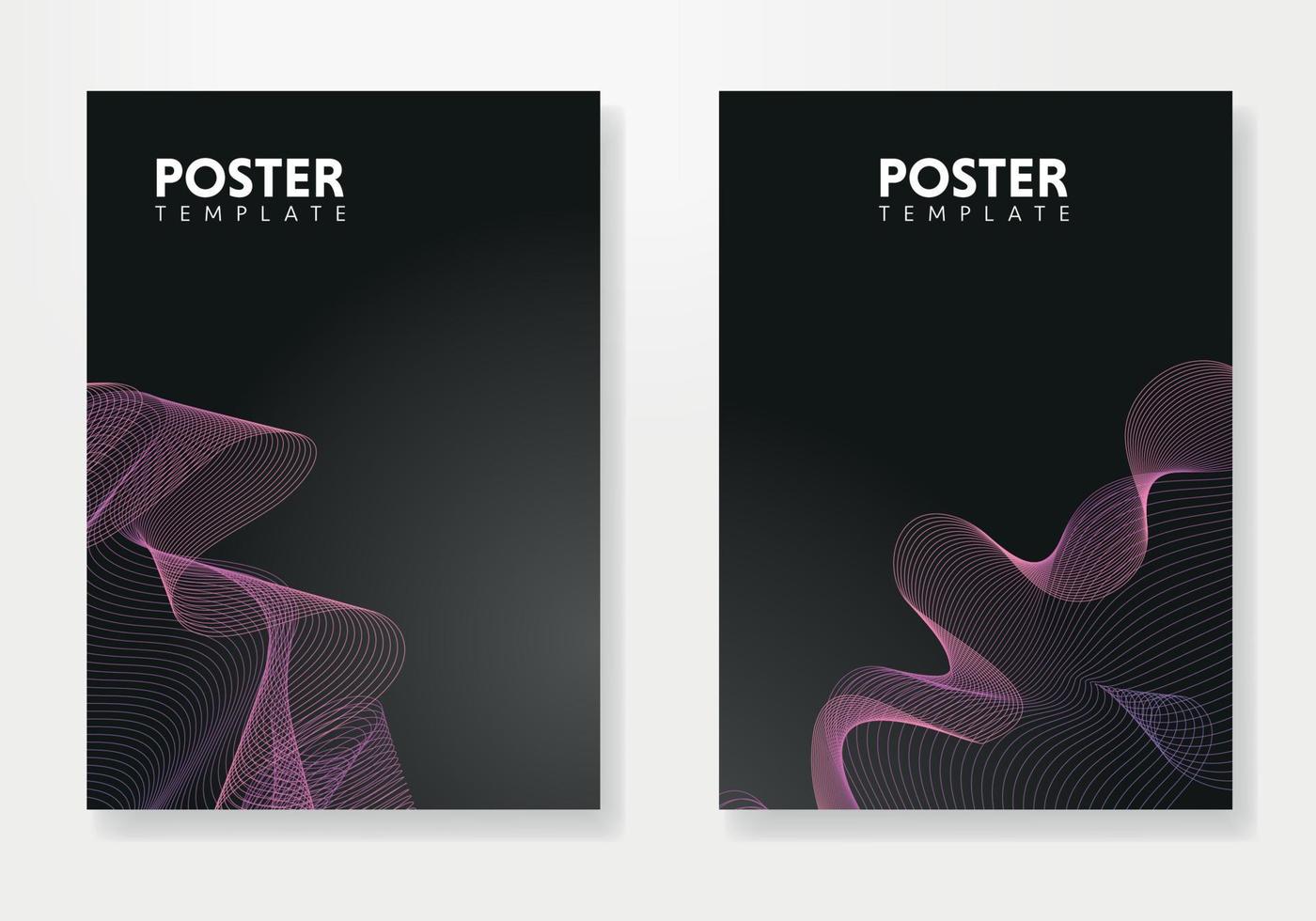 Set of Editable poster template. Can be used for poster, brochure, magazine vector