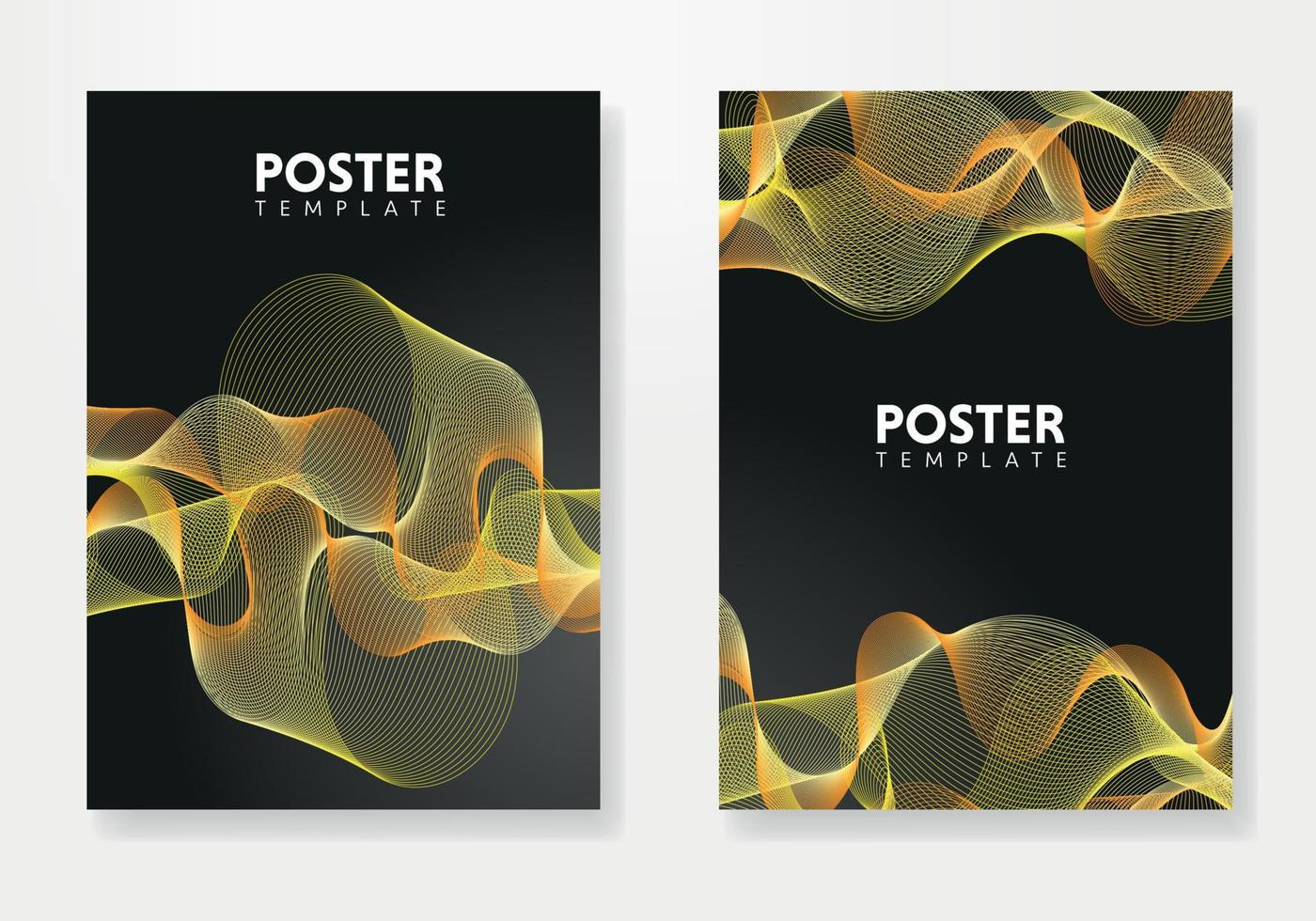 Set of Editable poster template. Can be used for poster, brochure, magazine vector