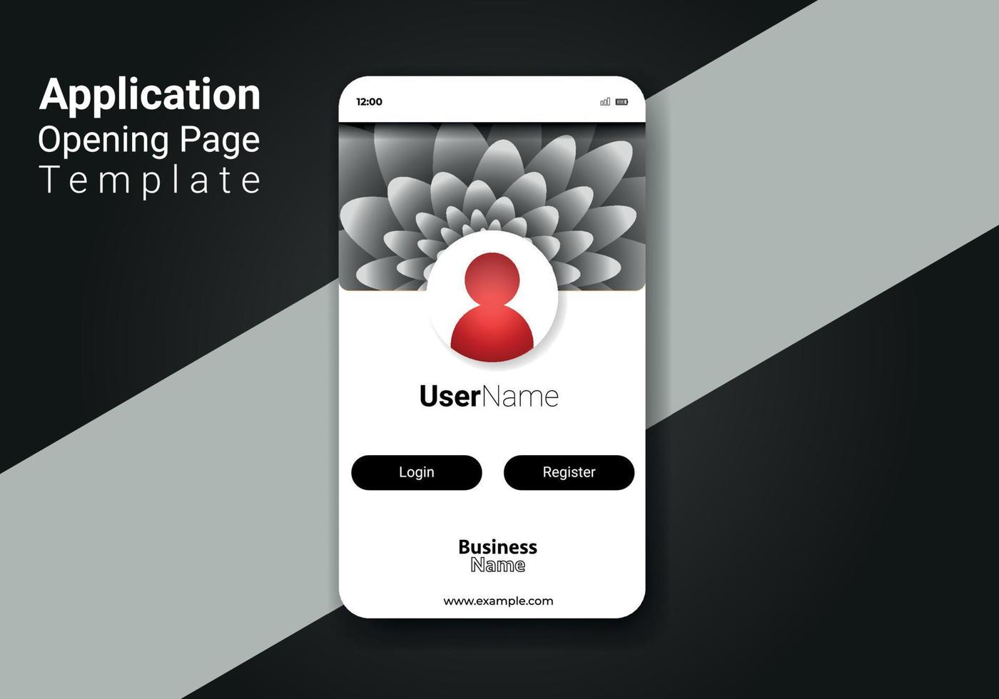 Landing page template. Home page for app design. Ui page vector design.