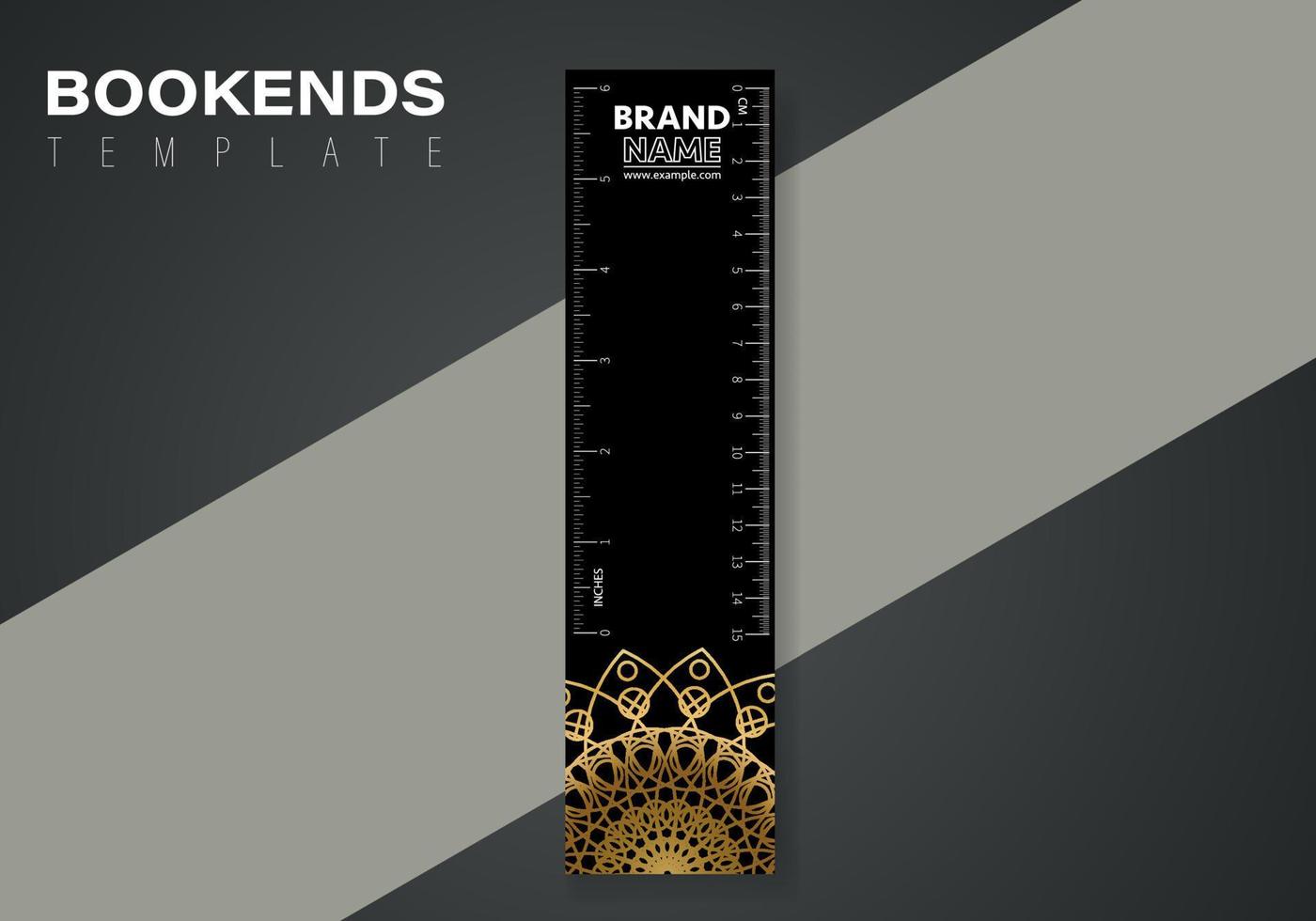 Luxury ornamental mandala bookmark design with golden arabesque pattern Arabic Islamic east style. Vector letter head template.