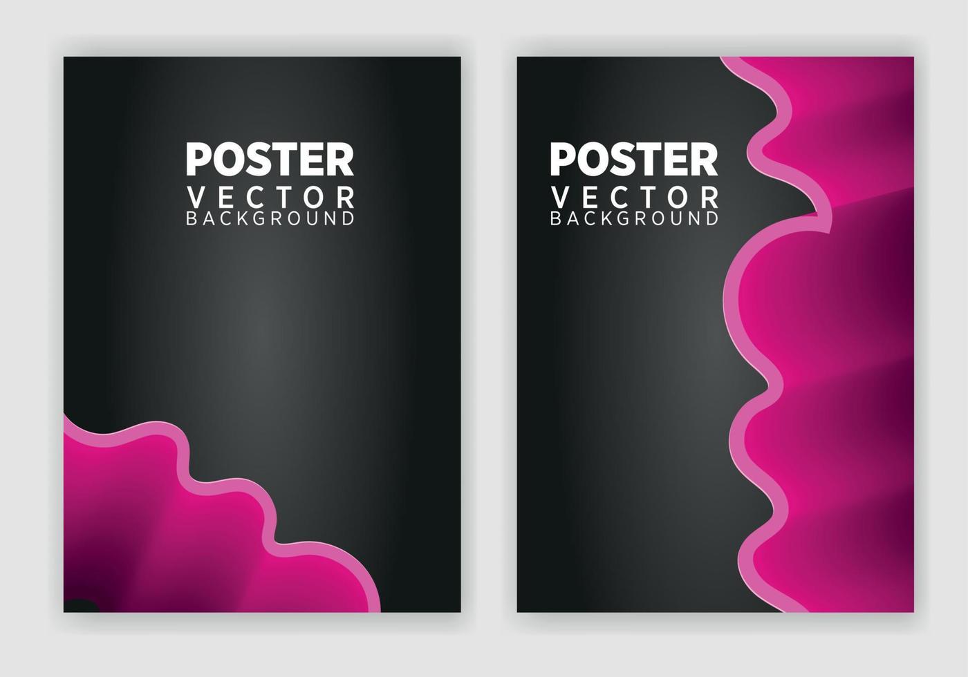 Set of Editable poster template. Can be used for poster, brochure, magazine vector