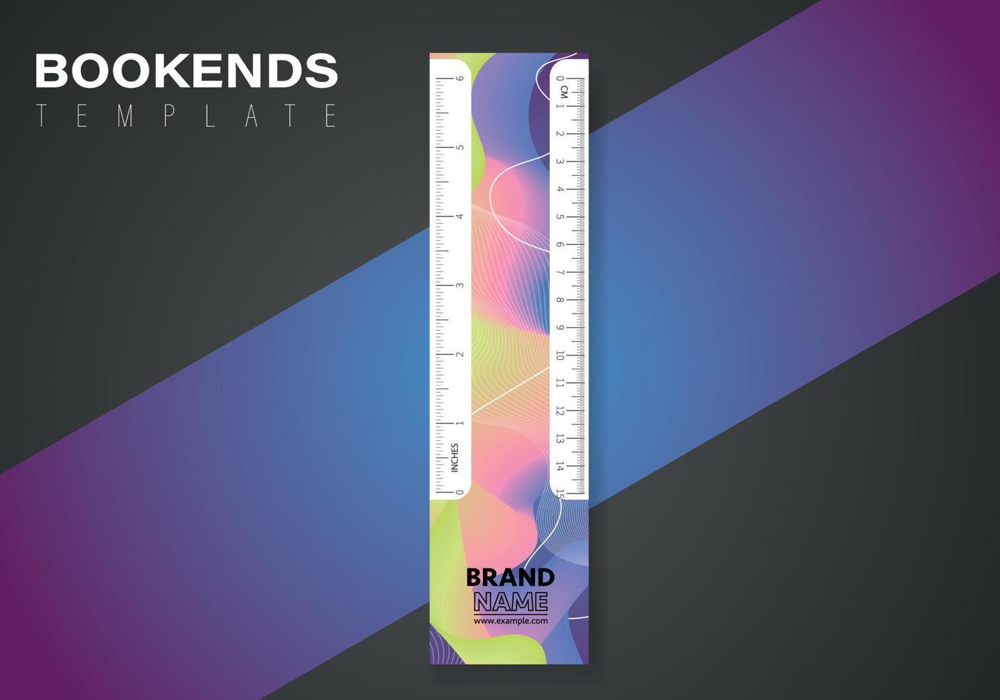 abstract bookmark design. Vector abstract bookmark template. Vector design for books.