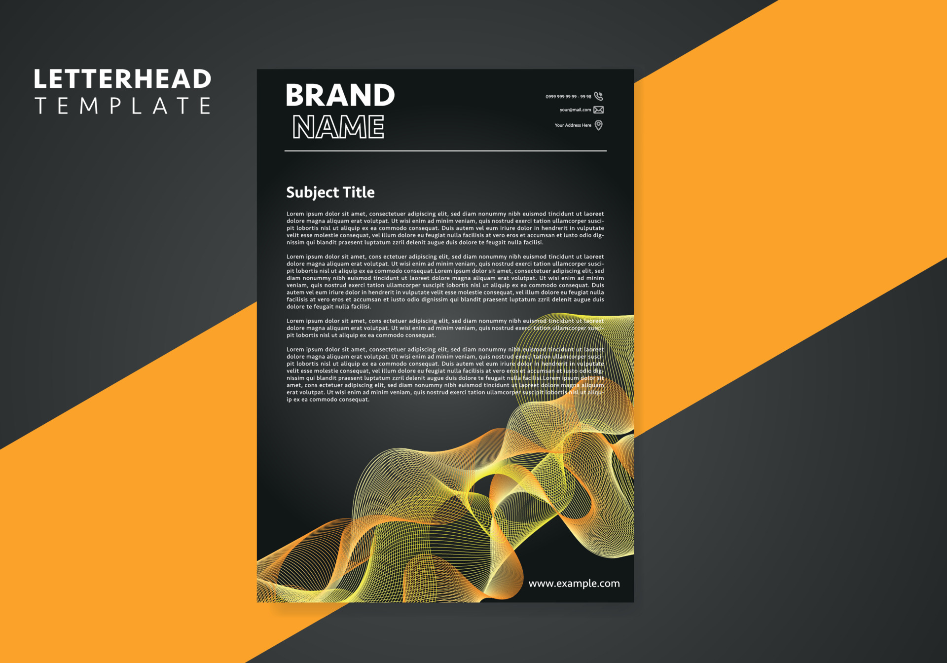 Corporate modern letterhead design template. creative modern letter