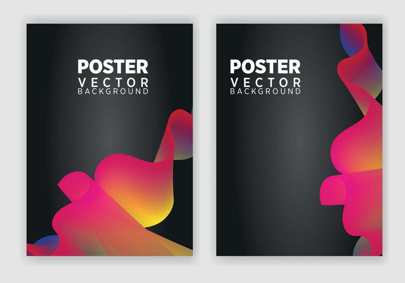 Set of Editable poster template. Can be used for poster, brochure, magazine vector