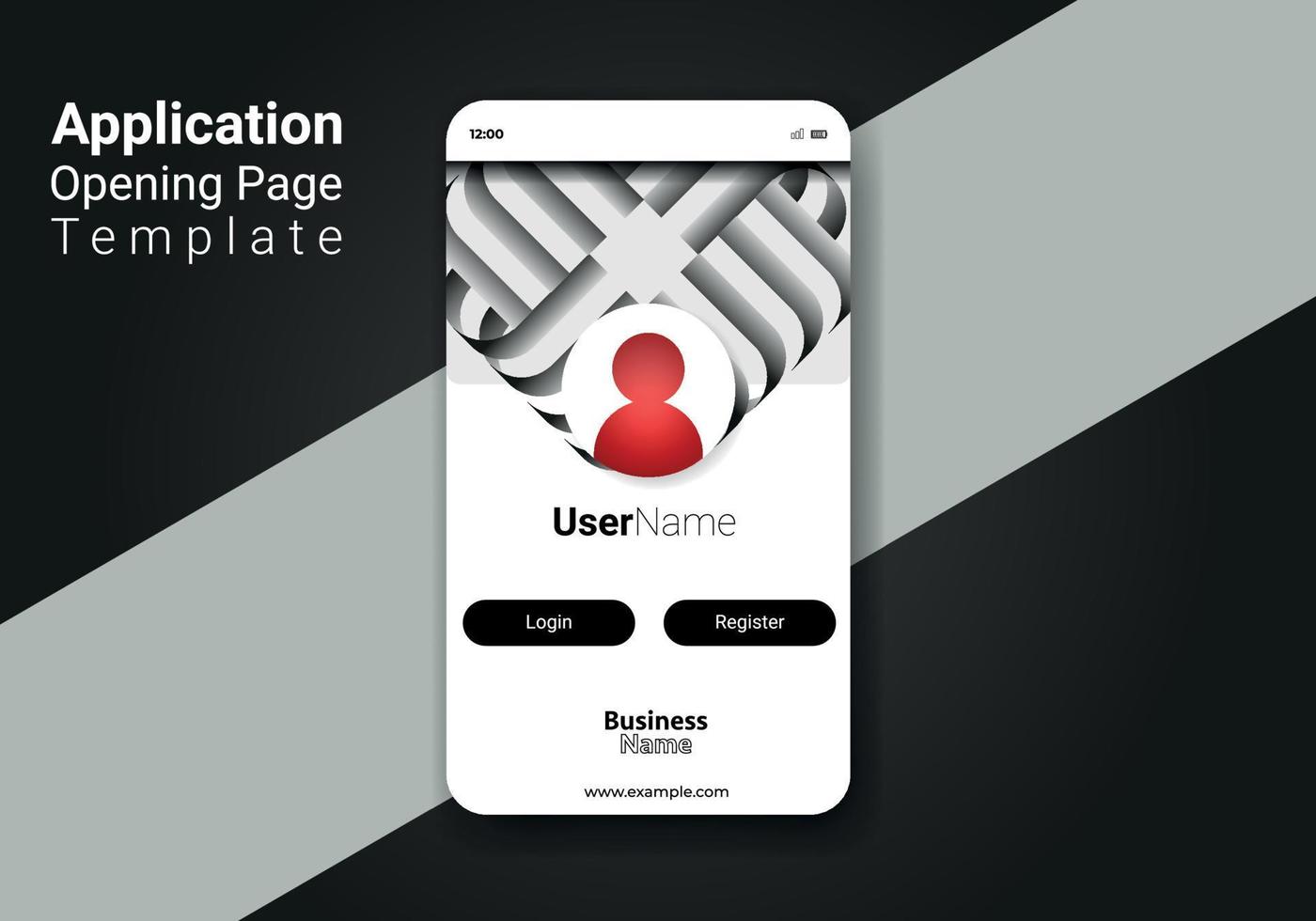 Landing page template. Home page for app design. Ui page vector design.