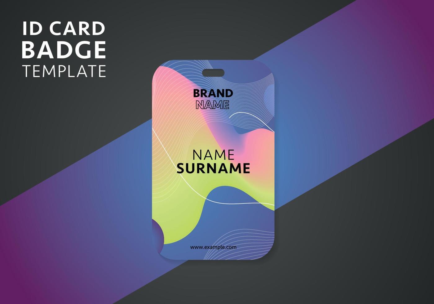 Modern and clean business id card template. professional id card design template vector