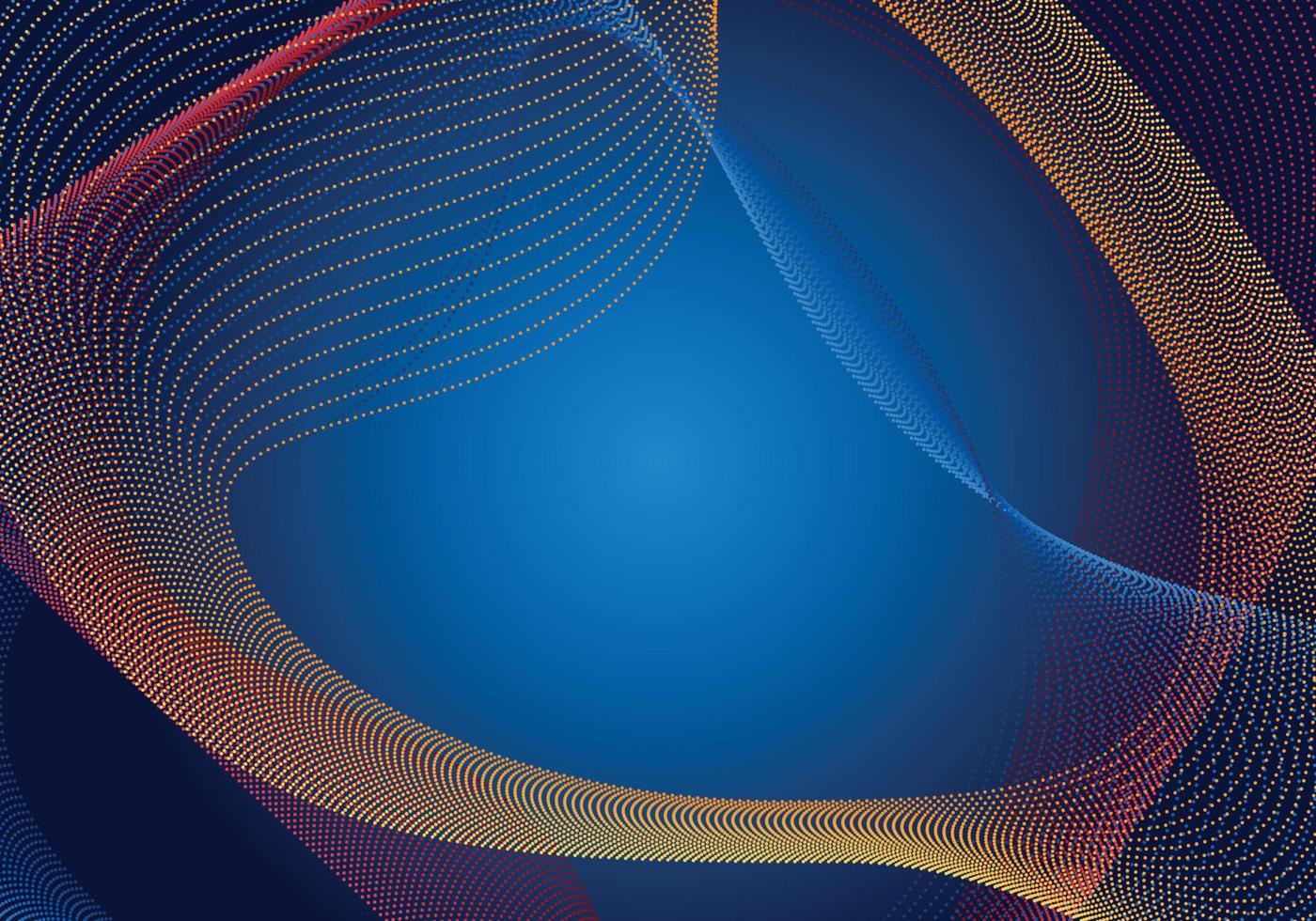 fondo abstracto oscuro con onda brillante. elemento de diseño de líneas móviles brillantes. líneas de onda que fluyen degradado azul púrpura moderno. concepto de tecnología futurista. ilustración vectorial vector