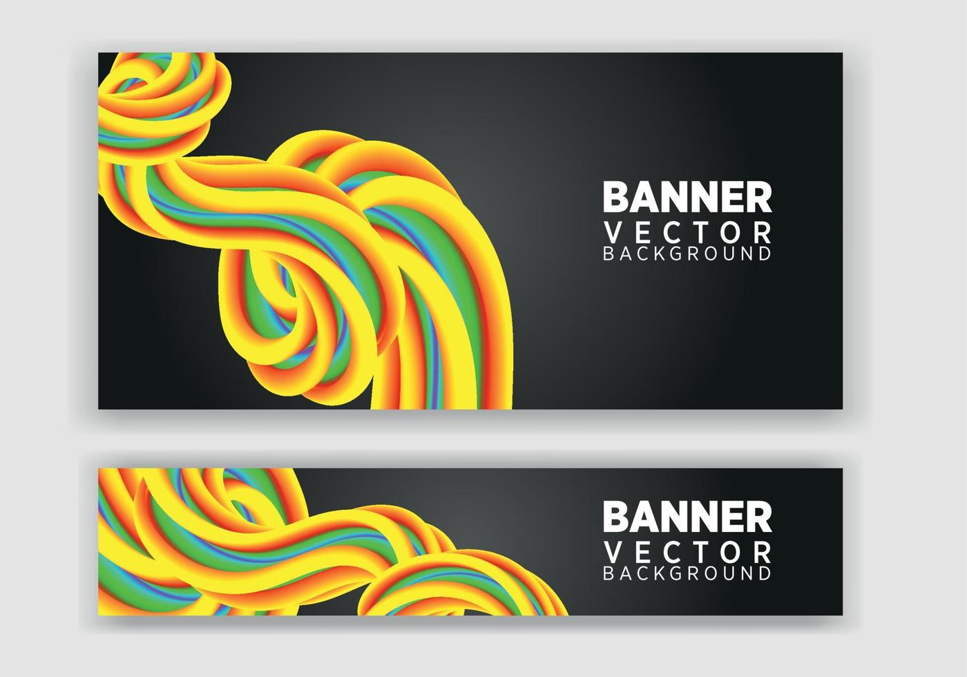 set of creative web banners of standard size. Vertical, horizontal and square template. vector illustration