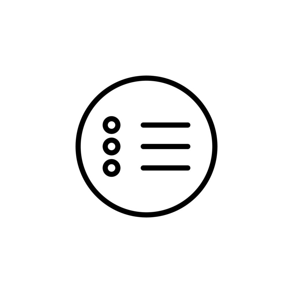 List or Options Isolated Line Icon. Editable stroke. Vector image that can be used in apps, adverts, shops, stores, banners