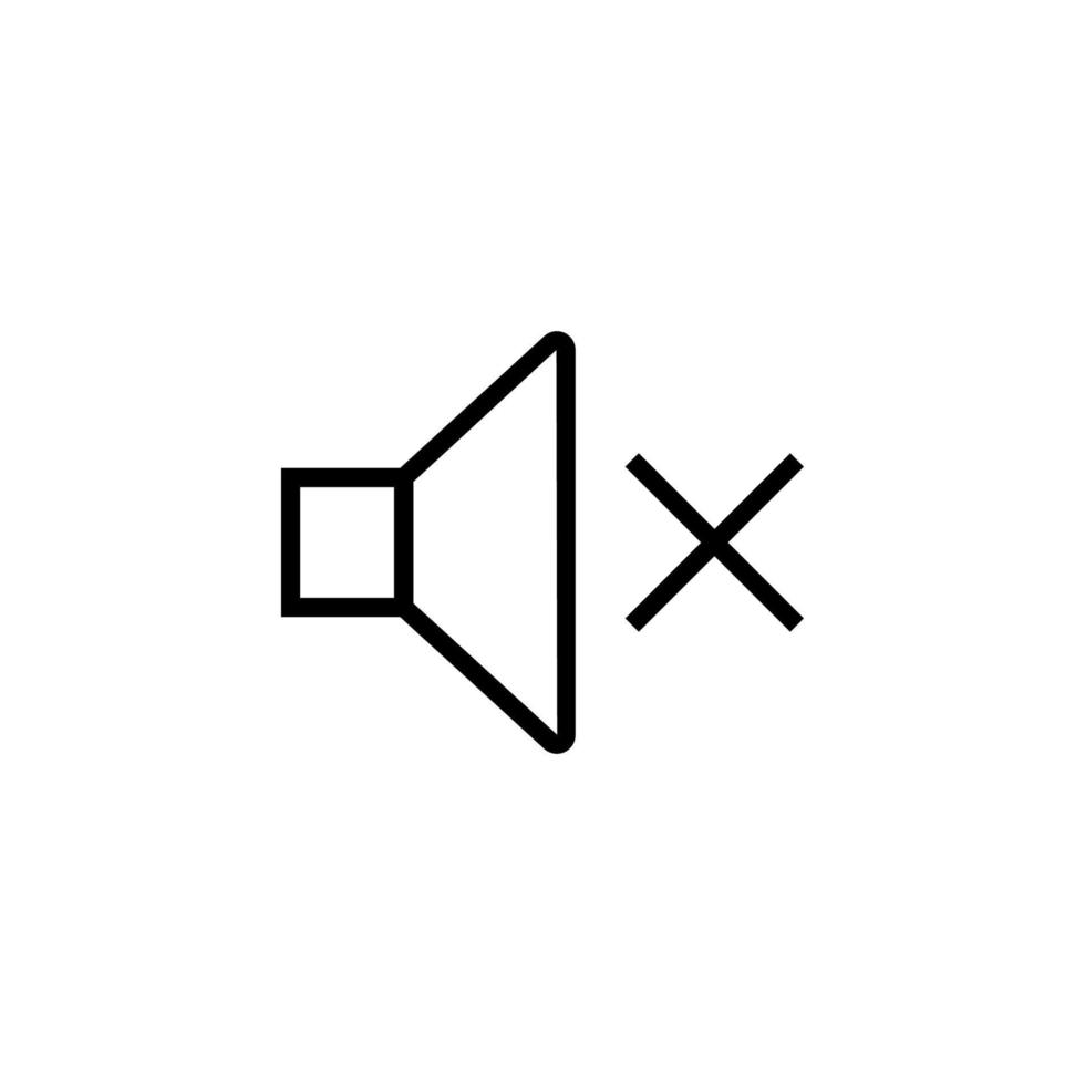 Silent Mode Isolated Line Icon. Editable stroke. Vector image that can be used in apps, adverts, shops, stores, banners