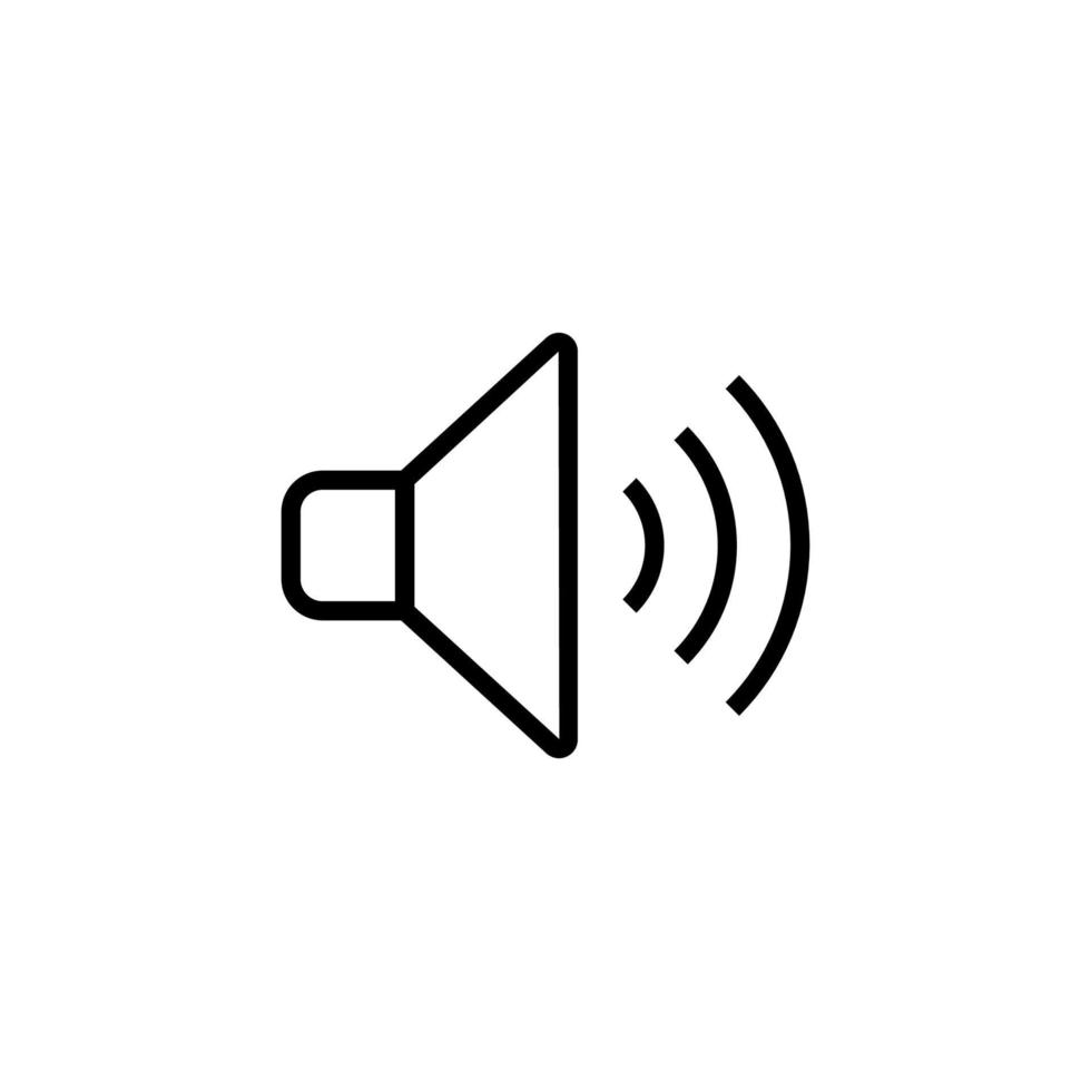 Loud Speaker Isolated Line Icon. Editable stroke. Vector image that can be used in apps, adverts, shops, stores, banners