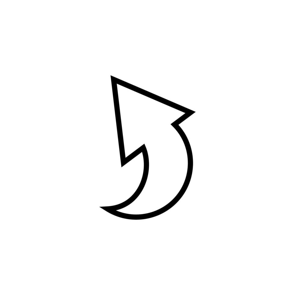 Arrow Up as Part of Interface Isolated Line Icon. Editable stroke. Vector image that can be used in apps, adverts, shops, stores, banners