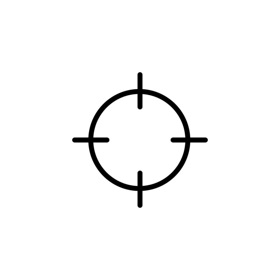 Sniper Target Isolated Line Icon. Editable stroke. Vector image that can be used in apps, adverts, shops, stores, banners