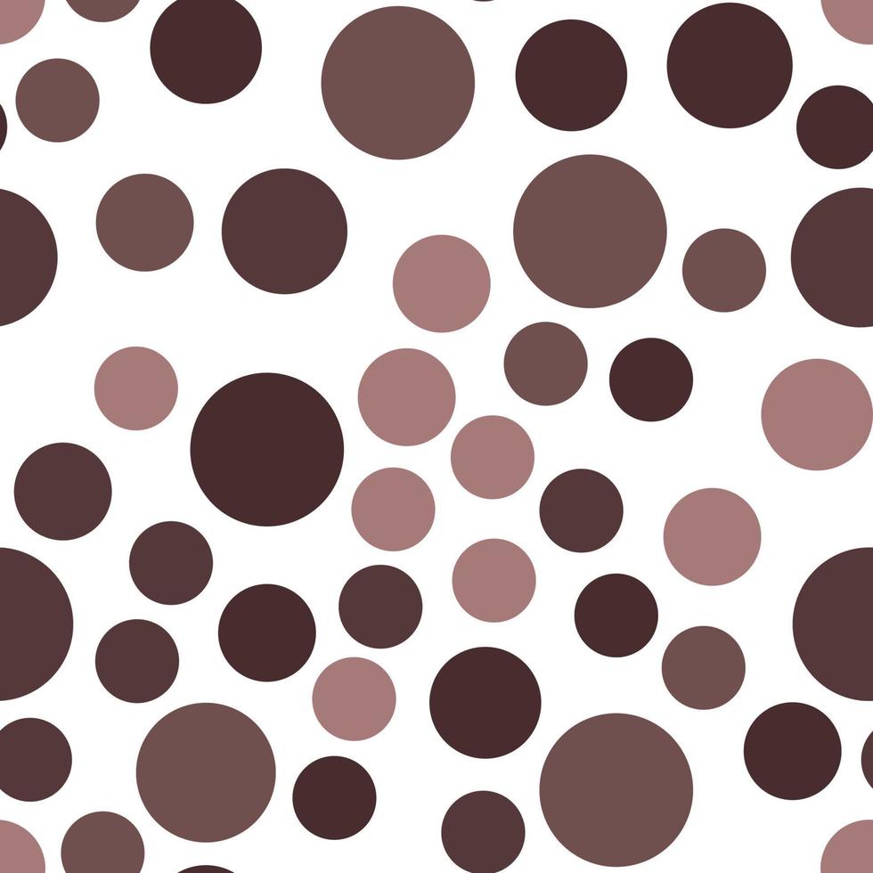 Vibrant seamless repeating pattern of dark brown and black bubbles for printing on clothes, bags, cups, wallpapers, postcards, wrappers and other surfaces vector