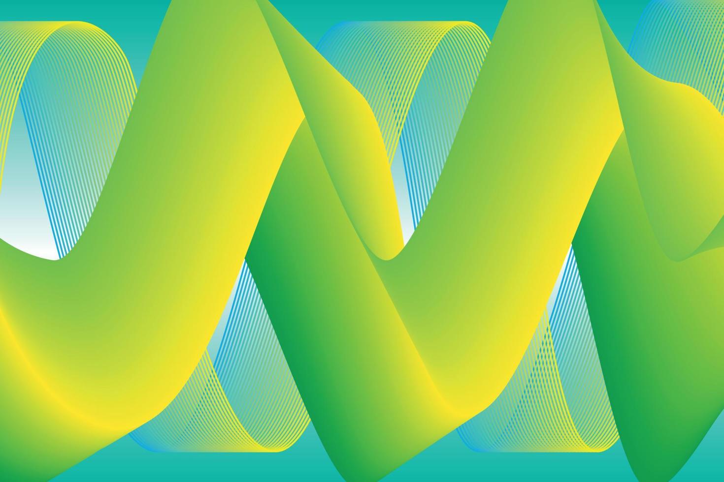 green gradient wave Abstract background. Modern poster with gradient 3d flow shape. Innovation background design for landing page. Vector