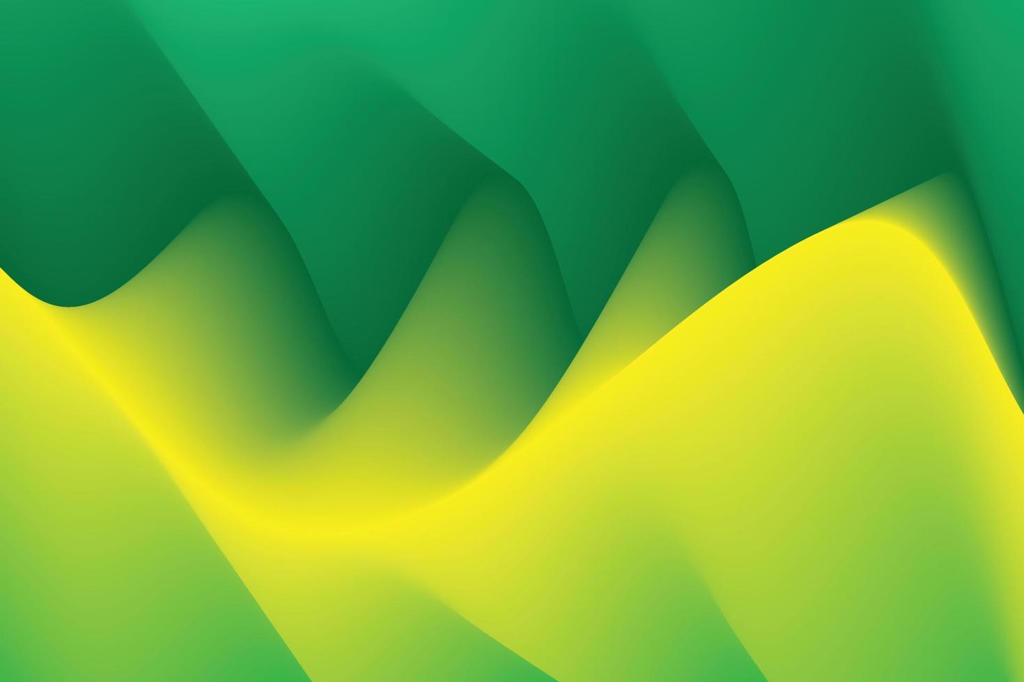 yellow and green gradient wave abstract background. modern graphic for landing page and computer desktop background. 3d vector