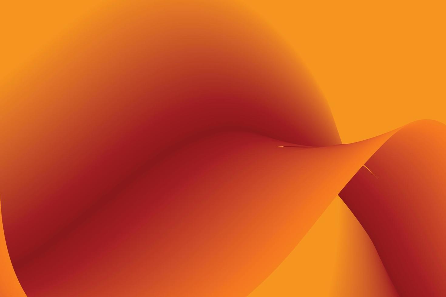 orange gradient wave abstract background. modern graphic for landing page and computer desktop background. 3d vector