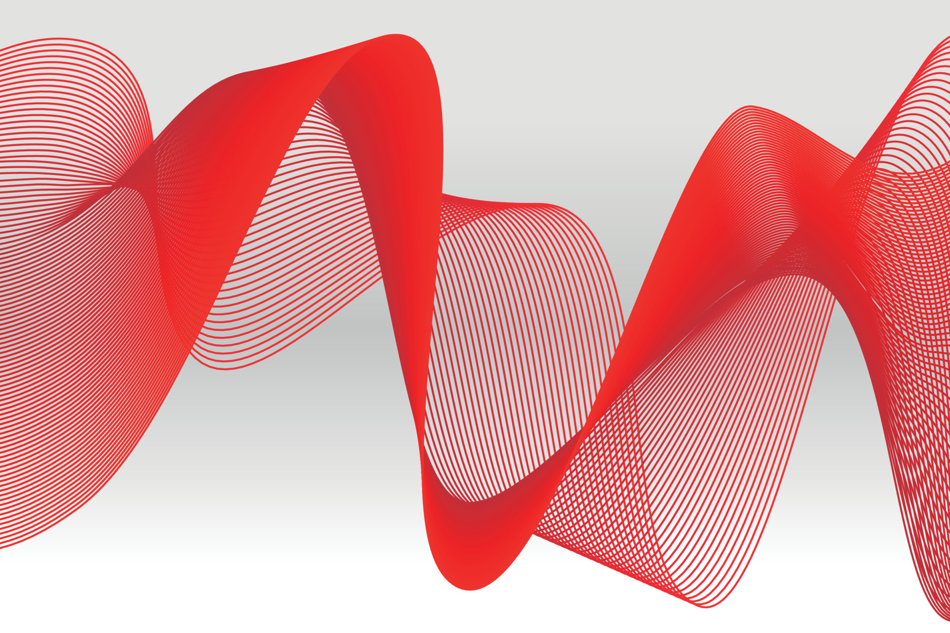 Abstract red light lines on white background. abstract wave background