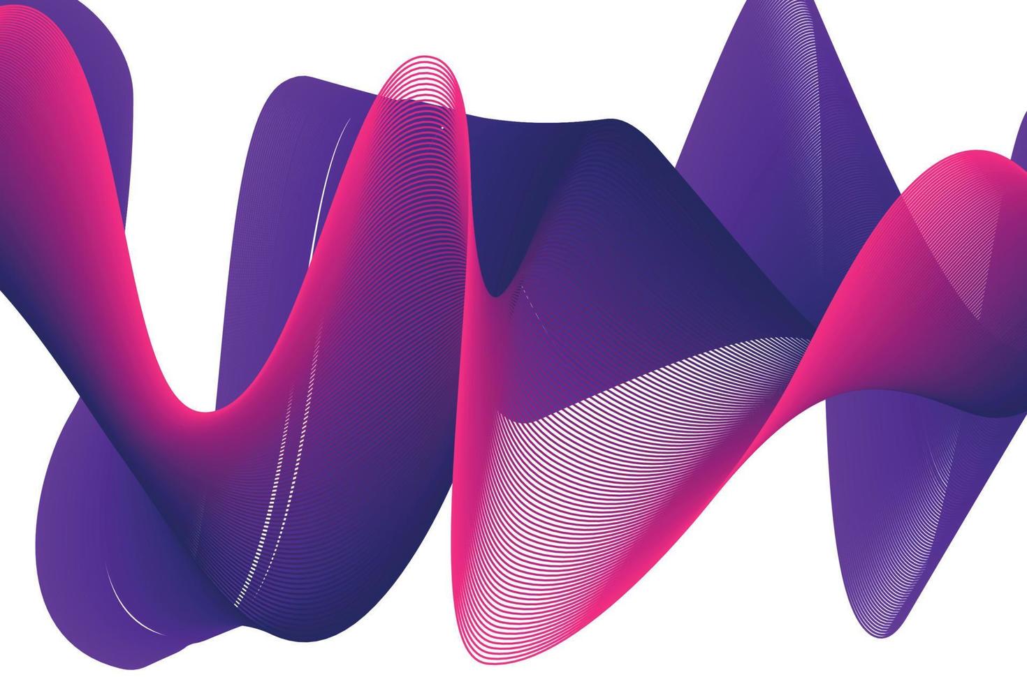 Abstract purple light lines on white background. abstract wave background for computer wallpaper and landing page. vector