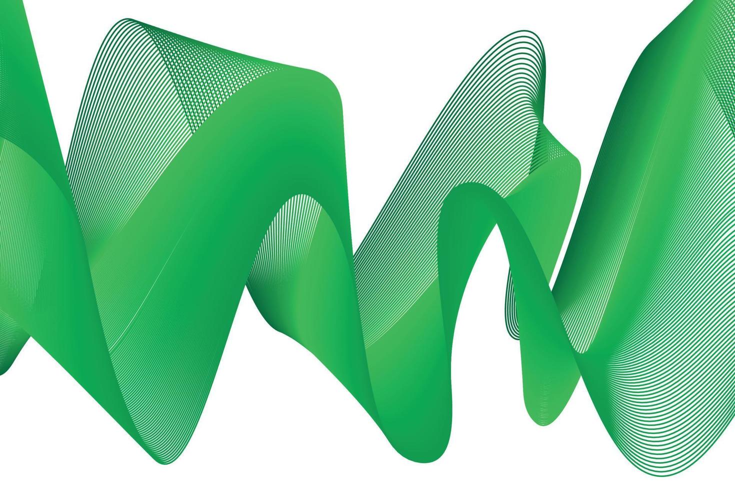 Abstract green light lines on white background. abstract wave background for computer wallpaper and landing page. vector