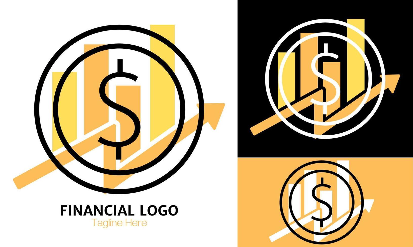 inversión empresa logo. inversión logos concepto vector